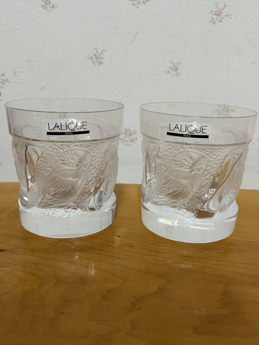 LALIQUE ラリック ユロット ショットグラス ペアグラス フクロウ133 新作揃え LALIQUE ラリック フクロウ133 ペアグラス ショット