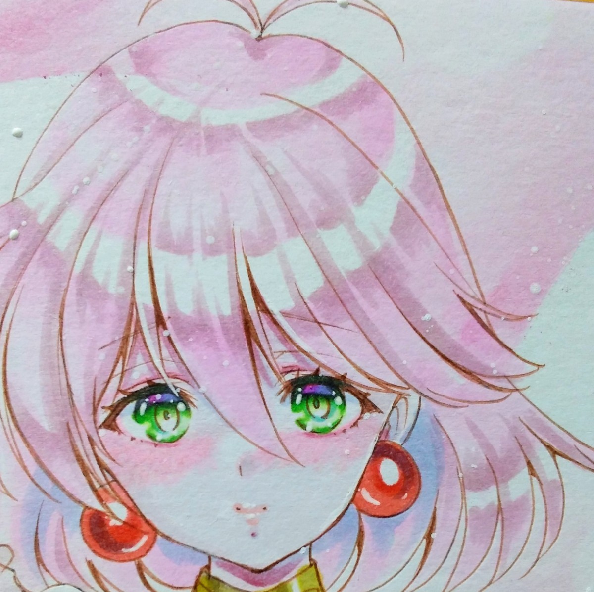 リディア ファイナルファンタジー4】直筆 手描きイラスト 色紙