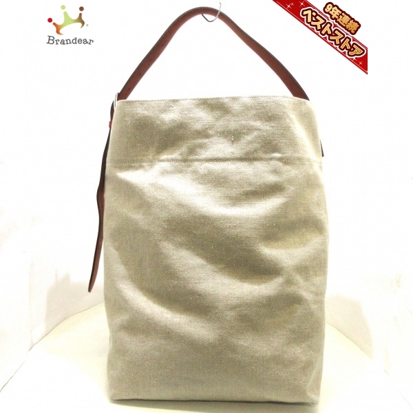 HERMES ショルダーバッグ エブリンGM ストロー×ヴァッシュ ベージュ バッグ