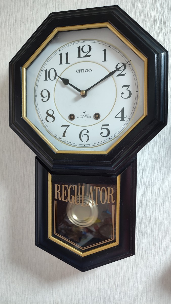 CITIZEN シチズン 柱時計 HOUR STRIKE クオーツ 4MJ740-0 電池式