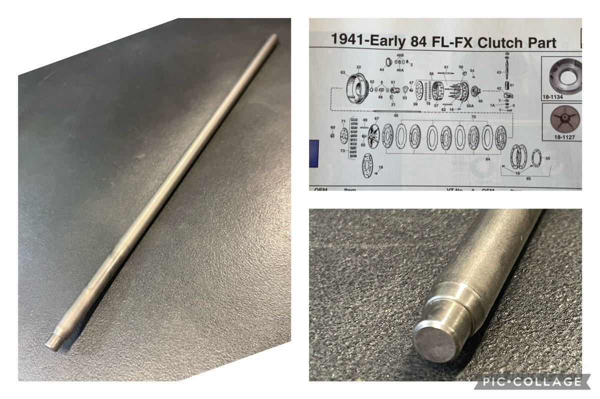 【未使用】クラッチ プッシュロッド 純正品番 3728570 ショベル 7075 4速 四速 ベアリング リリース ロッド フィンガー