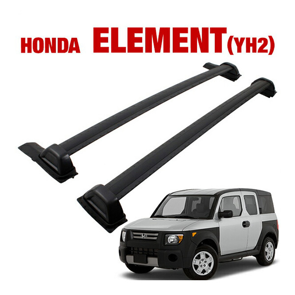 【未使用】ホンダ エレメント YH2 ルーフラック エアロ クロスバー 2本セット 1台分 ベースキャリア ルーフバー フットの落札情報詳細
