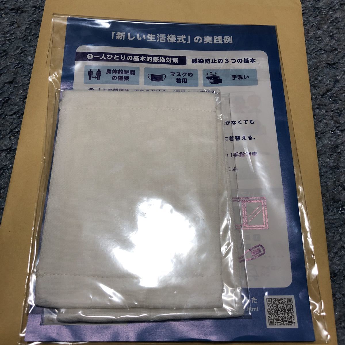 新品未開封】ガーゼ製 女らしく 布マスク アベノマスク 2枚