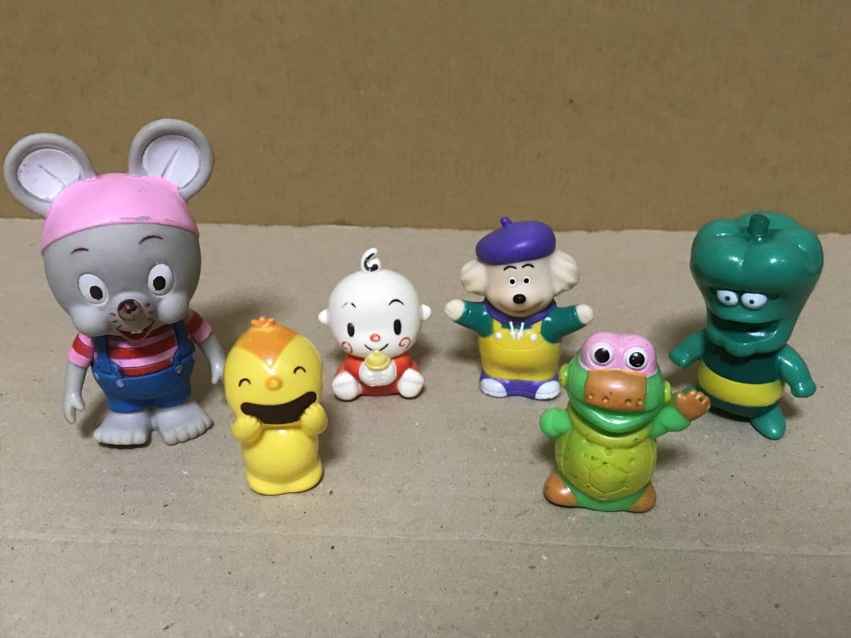 にこにこぷん ゆびにんぎょうセット 指人形 ソフビ 傷や汚れあり】NHK ソフビ＆指人形セット にこにこぷん こんなこいる