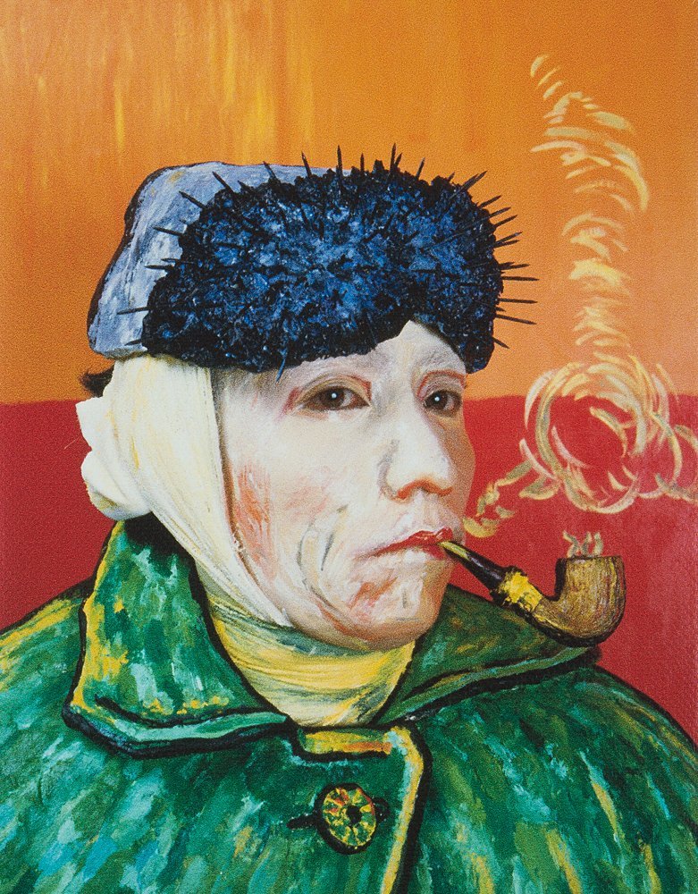 目立った傷や汚れなし】【五】現代美術家 森村泰昌 真作 肖像(ゴッホ