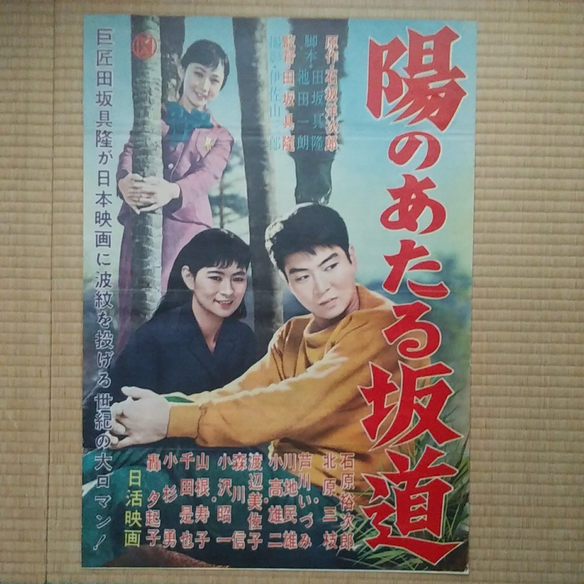 目立った傷や汚れなし】映画ポスター 陽のあたる坂道 石原裕次郎 北原