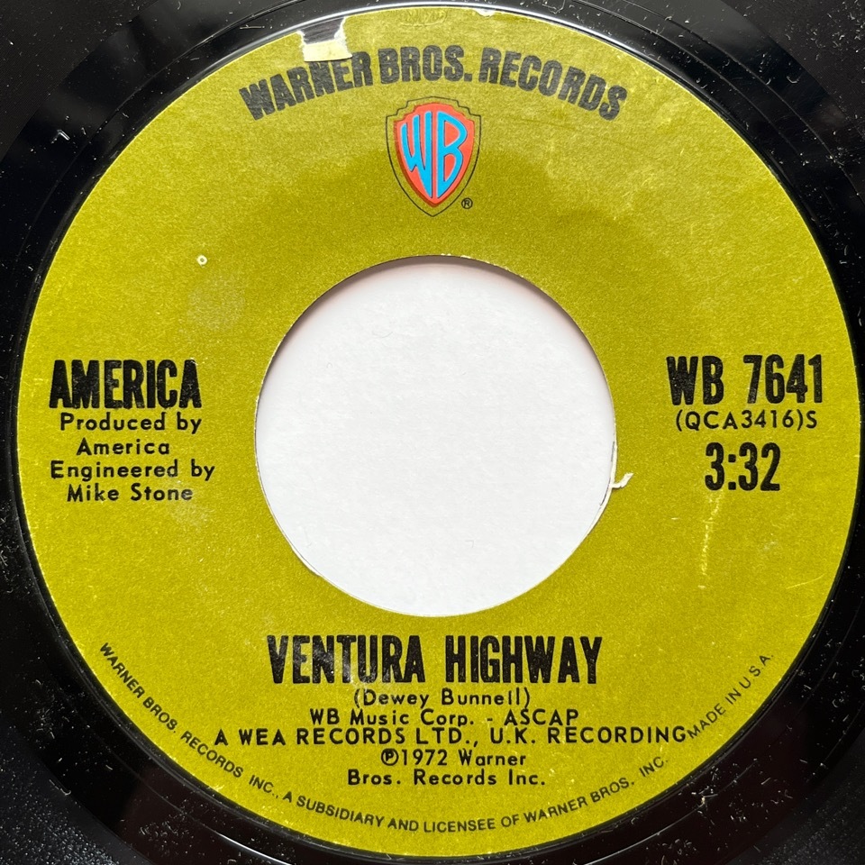 【目立った傷や汚れなし】【試聴 7inch】America / Ventura Highway 7インチ 45 muro koco シティ ...