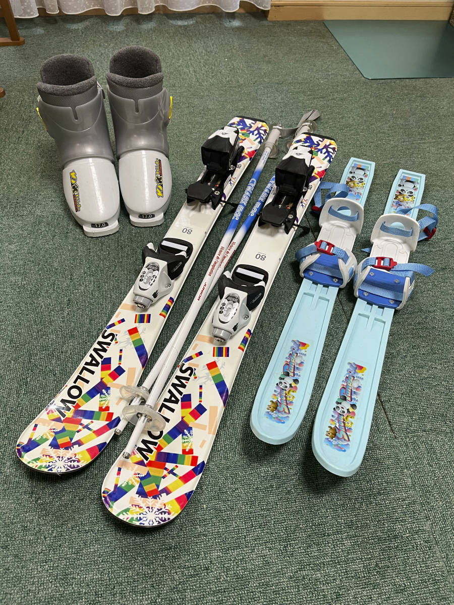 スワロー 子ども用 スキー板 80cm / ストックセット 楽天市場