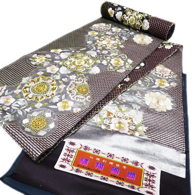 相良刺繍 袋帯 - 中国三大刺繍 正絹 蘇州刺繍 中国刺繍 ☆きもの北條