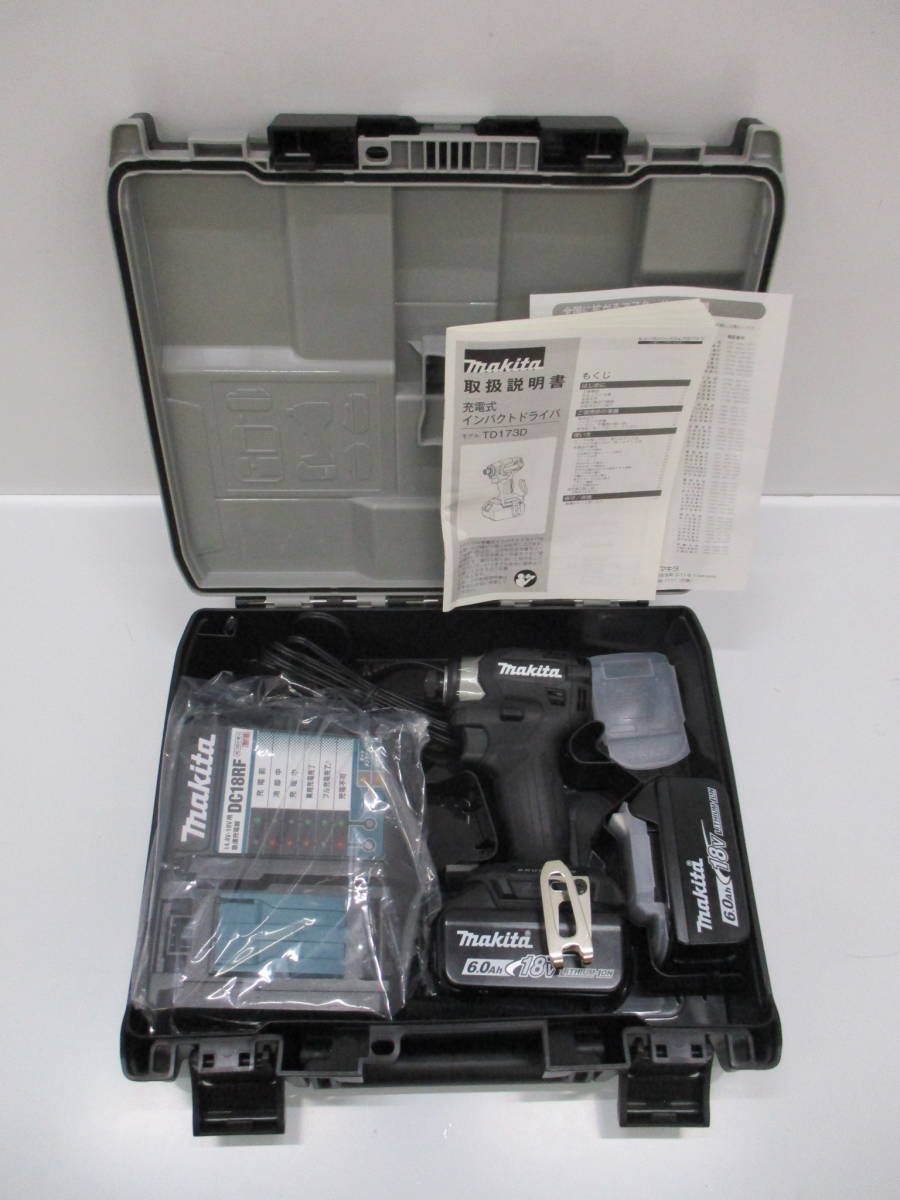 【未使用に近い】H0116-5A/ makita マキタ 充電式インパクトドライバ TD173DRGX 本体 ブラックの落札情報詳細 ...