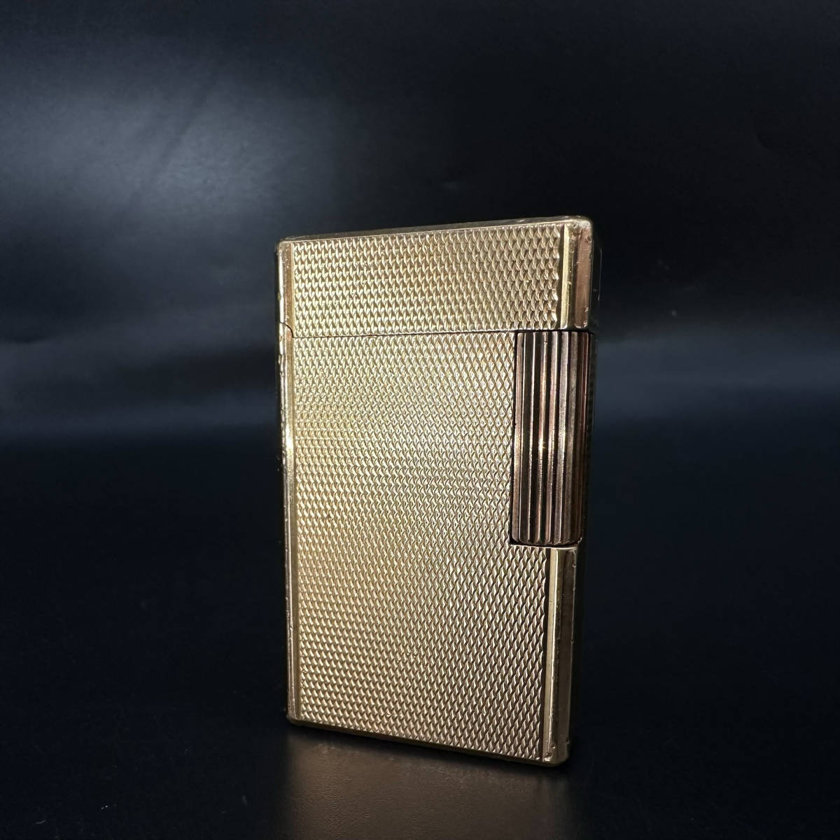 S.T.Dupont デュポン ガスライター ローラータイプ ゴールド 現状品 火花確認のみ ※着火未確認の為ジャンク扱い デュポン  ギャッツビー ローラーガスライター 波