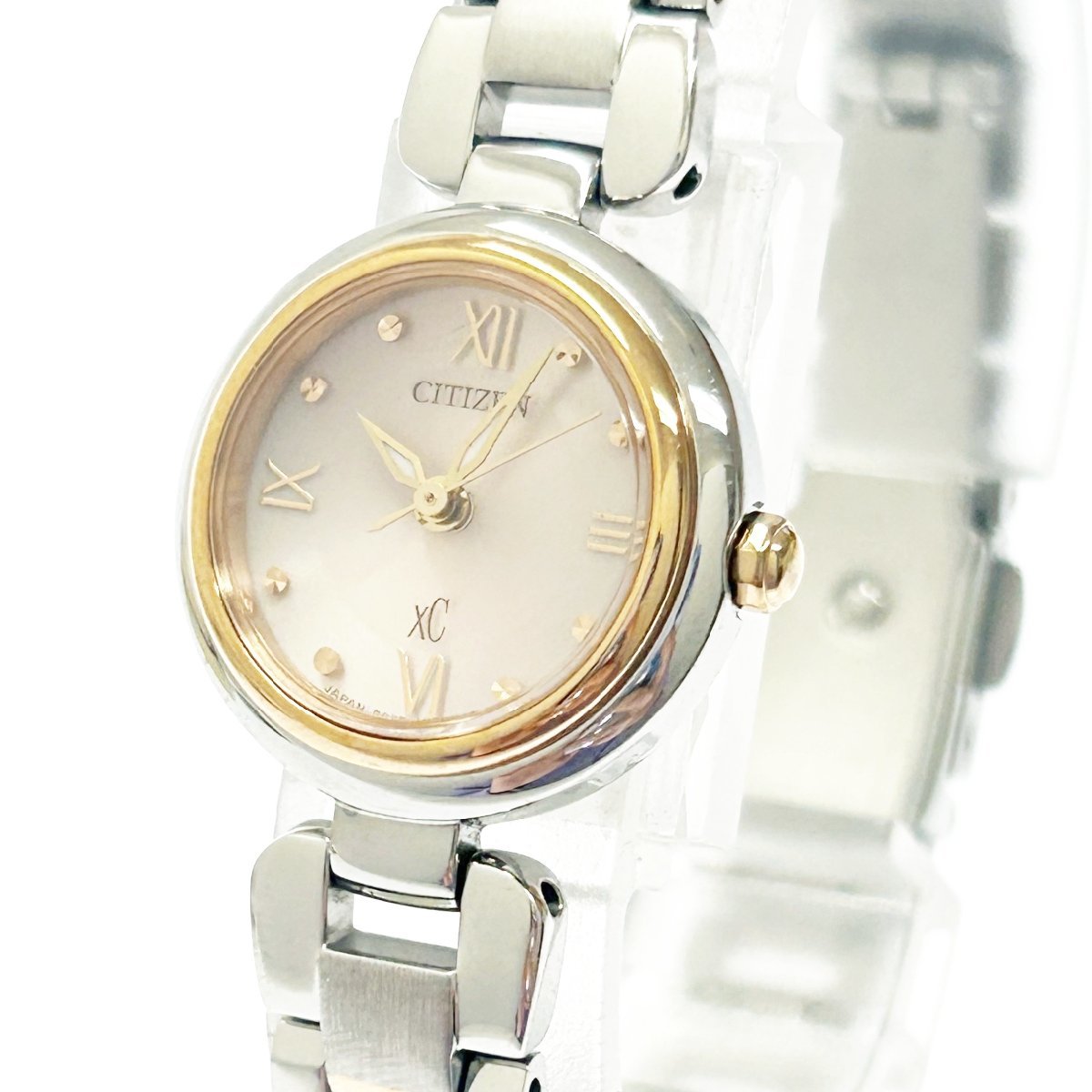 【やや傷や汚れあり】【1円スタート】【箱付き】CITIZEN シチズン B036-T026826 XC クロスシー SS ピンク系文字盤 ...