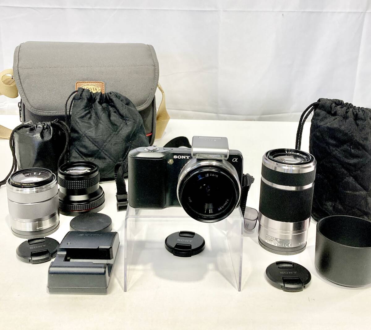 動作確認済】SONY NEX5 カメラ ダブルレンズキット （やや傷や汚れあり 