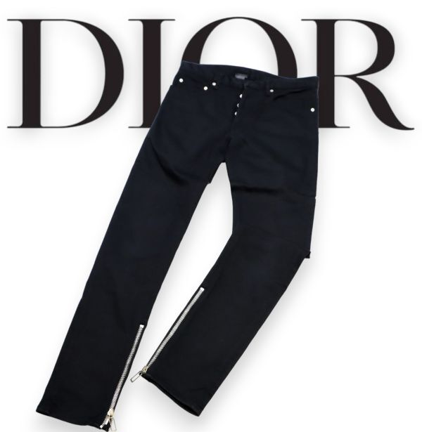 Dior Homme 09AW クリス期 ディオールオムストレッチ デニム28 Dior homme 09AW 裾ジップスキニーパンツ