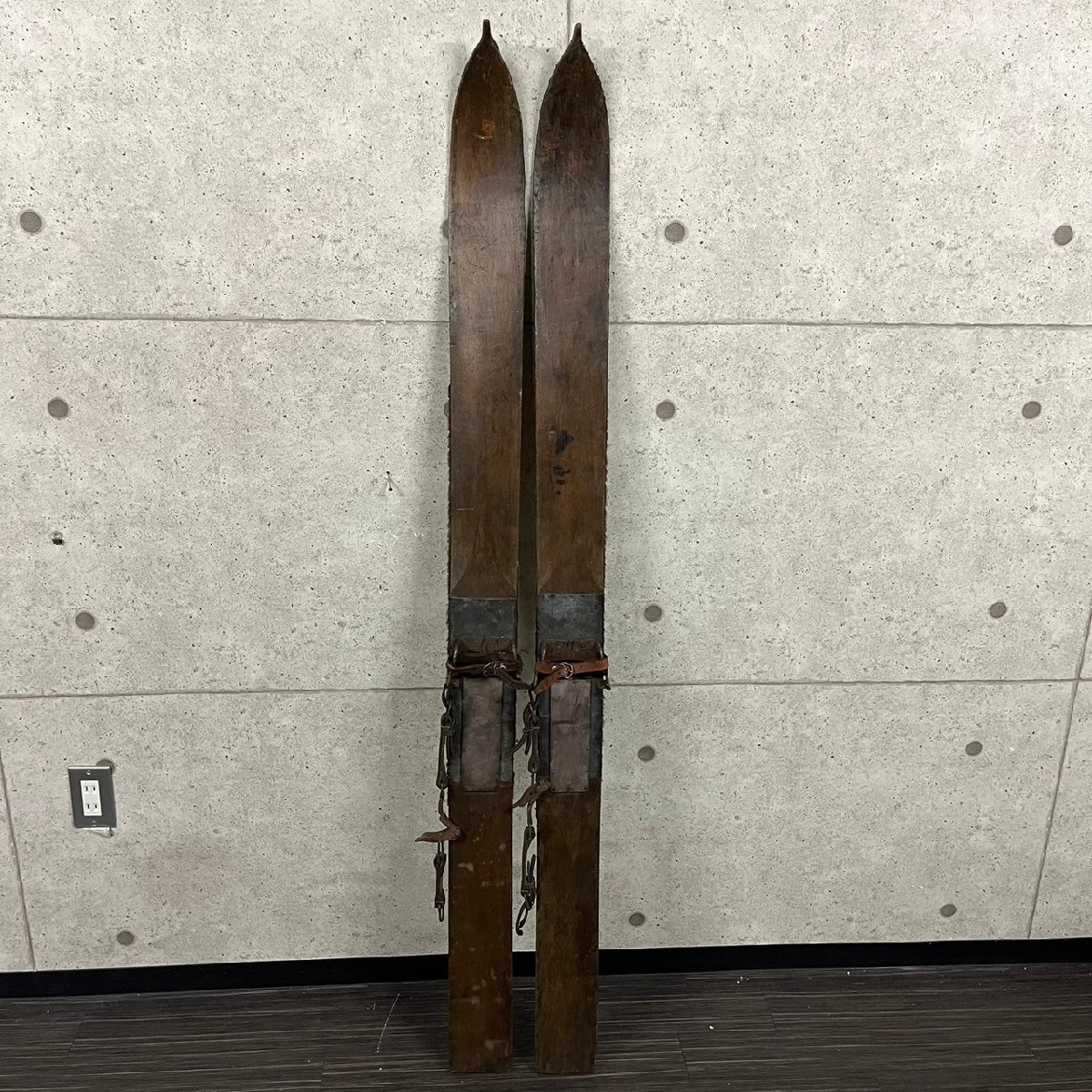 中古】ビンテージ 木製ゾンメルスキー 山スキー 樺太ストー 山林作業