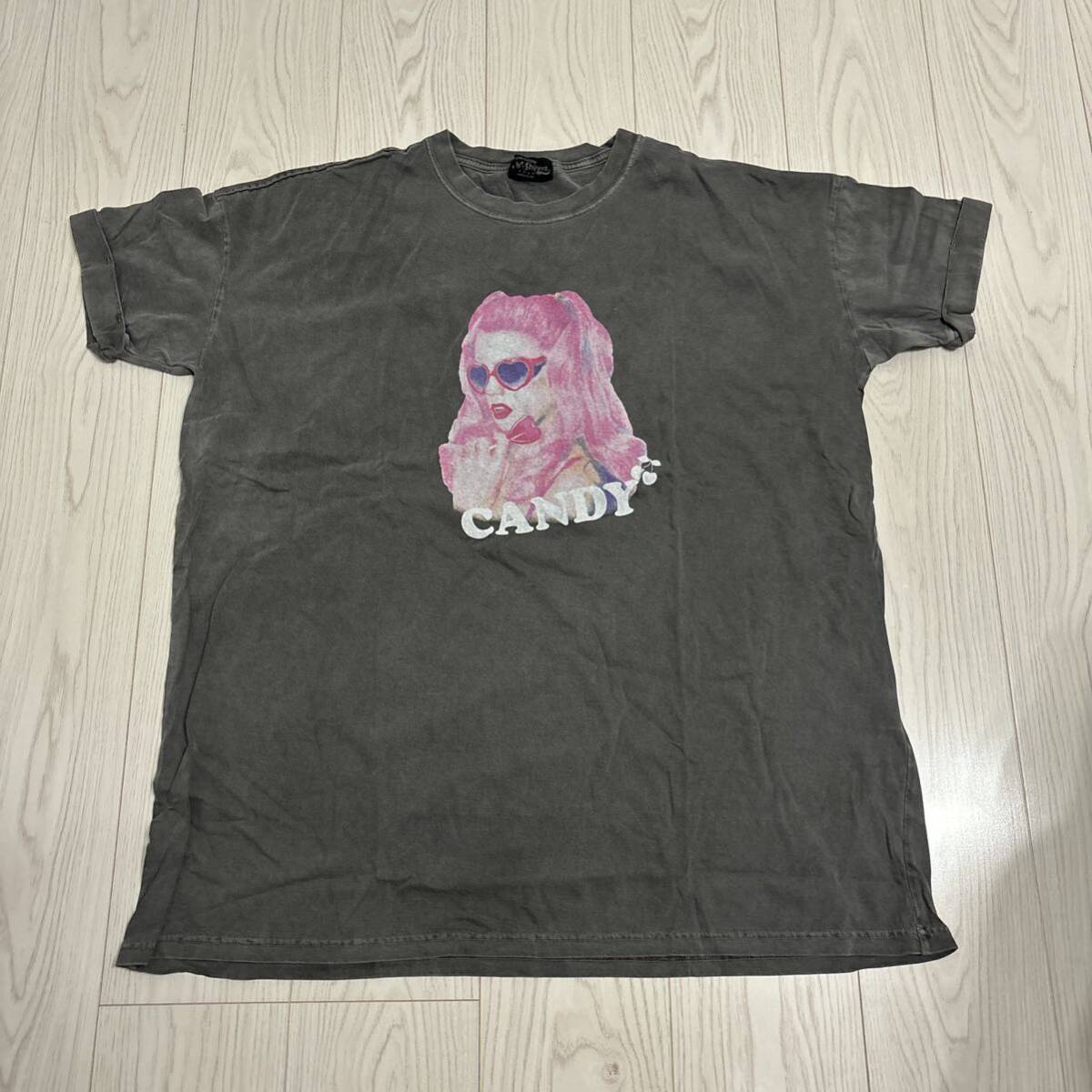 GLAY TERUプロデュース CANDY STRIPPERコラボ・初期 りんごTシャツ