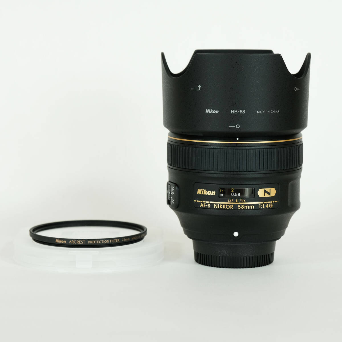 Objectif Nikon AF-S NIKKOR 58mm F/1.4G - État Near Mint - Monture F #2913J