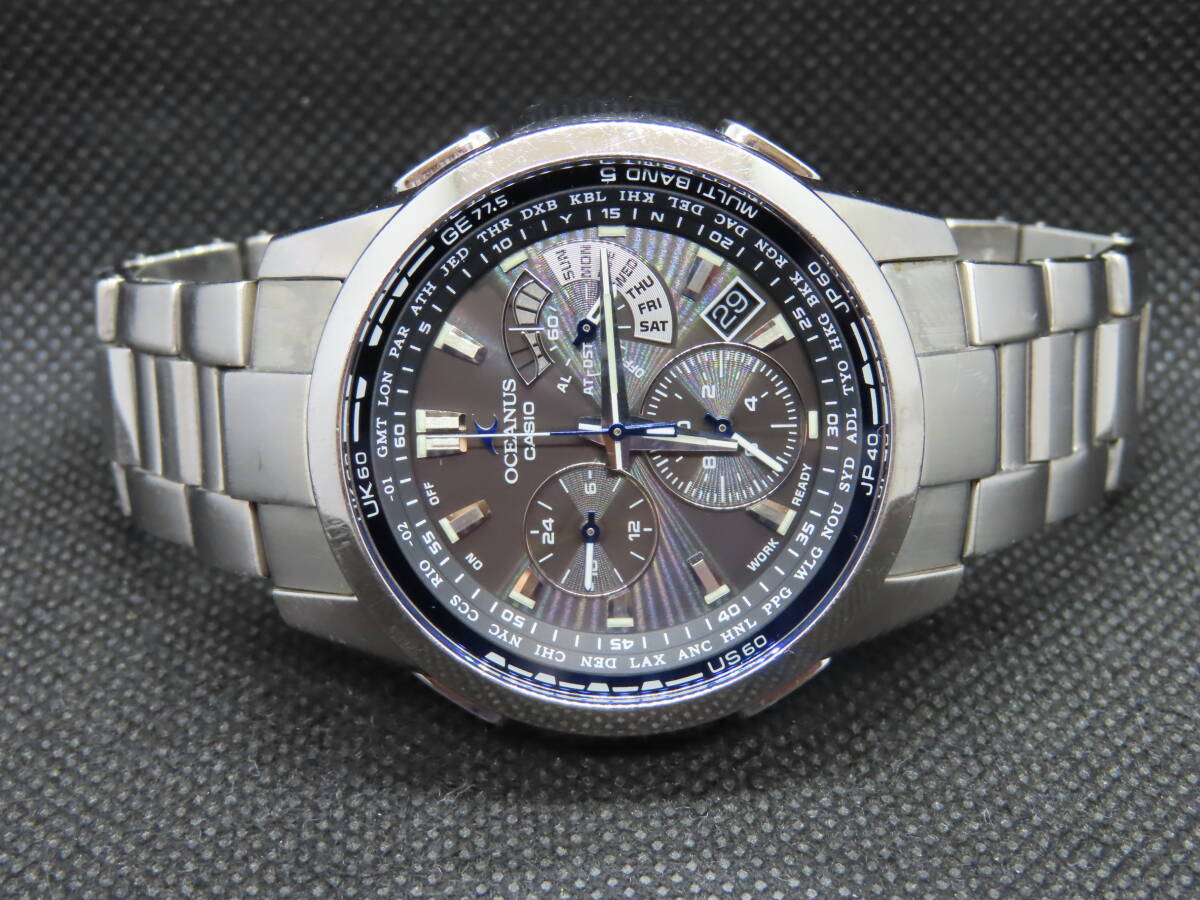 稼働　CASIO オシアナス OCW-M700 電波ソーラー チタン クロノ カシオ オシアナス OCW-M700 電波ソーラー 本日限定価格 電波ソーラー