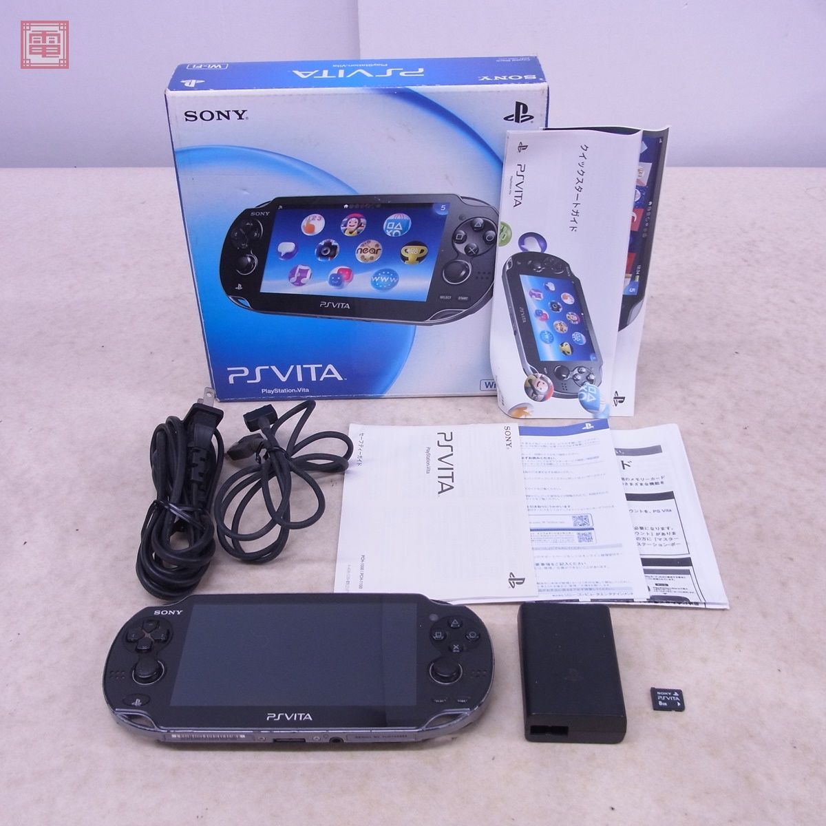 プレイステーションヴィータ Sony PS Vita PCH-1100 AB04 Sapphire Blue 3G/Wi-Fi Console Used