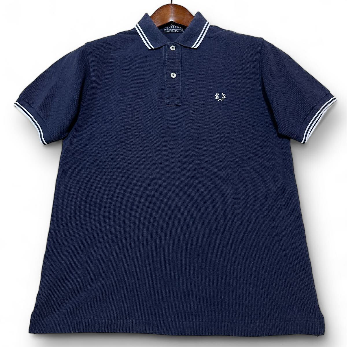 FRED PERRY フレッドペリー 長袖 Vネック セーター S アイボリー ケーブルニット メンズ