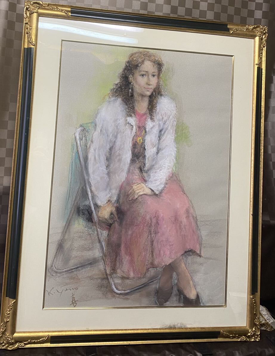 新品】 【可愛い女の子】 超綺麗 人物画 油彩画 美人画 絵画 肉筆 秀作