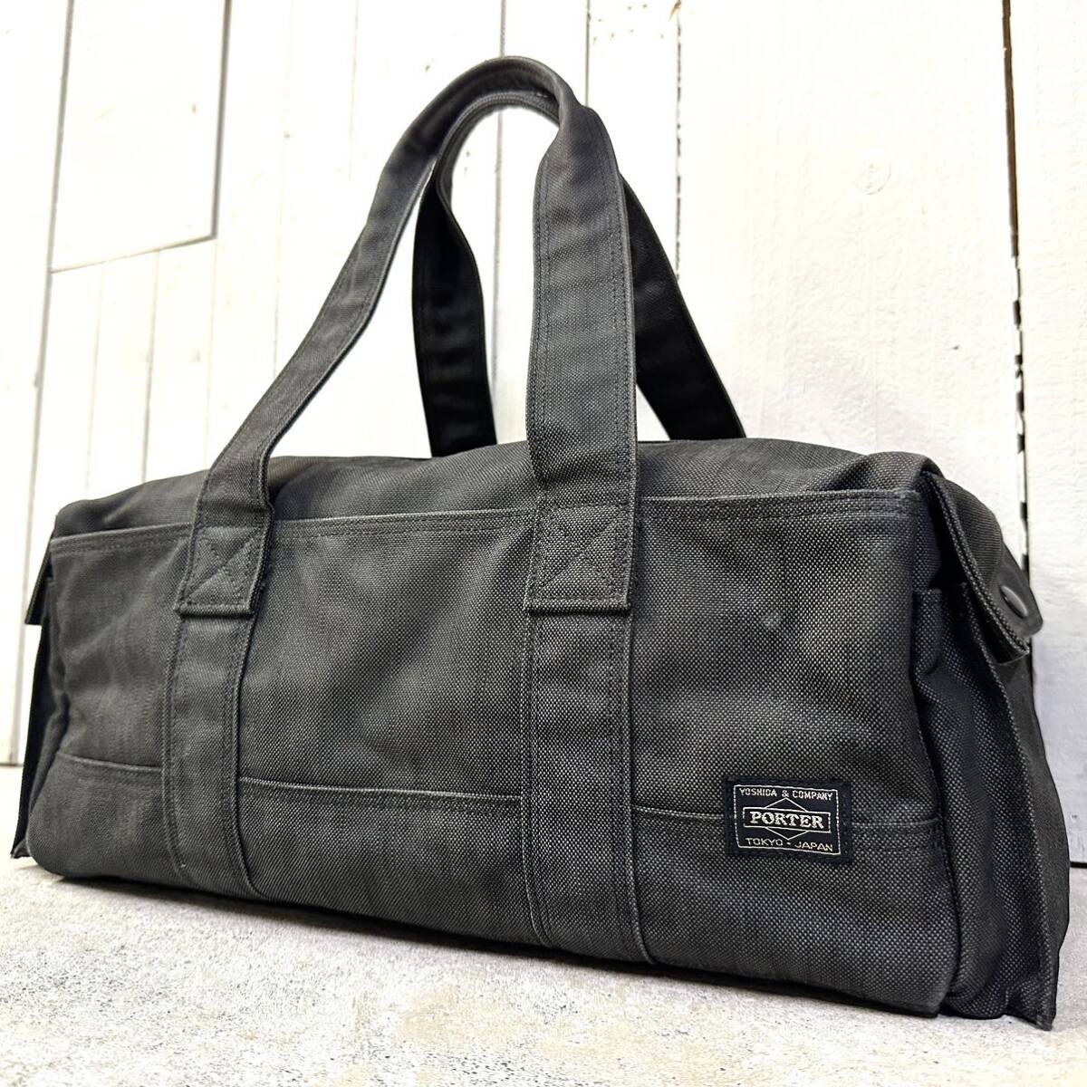 美品】ポーター タンカー ミニボストンバッグ ダッフル ブラック 美品