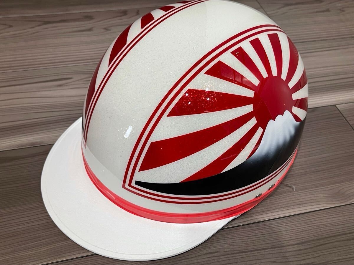 富士日章 コルク半 ヘルメット 旭風防 軽スロ 三段シート ロケット