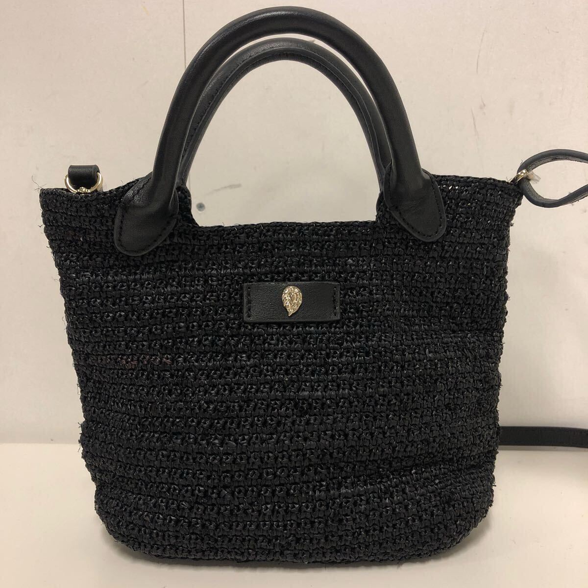 美品 ヘレンカミンスキー カゴバッグ ラフィア ハンドバッグ