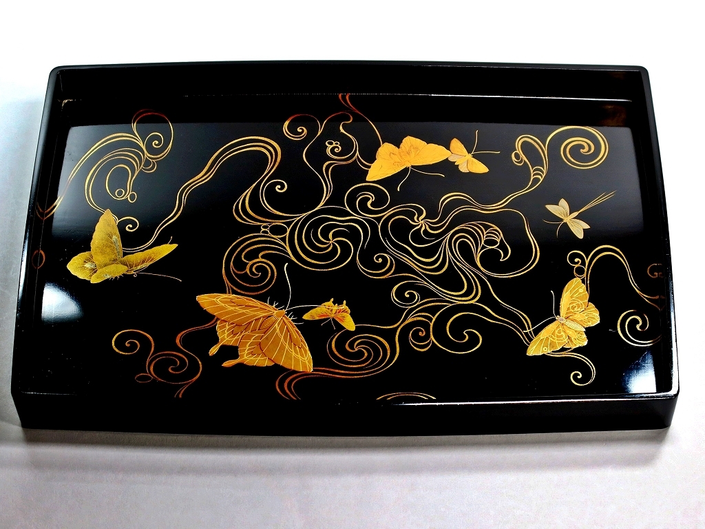 加賀蒔絵 金沢塗 重箱 加賀蒔絵 6.5寸 扇面 胴張 三段重 - 【漆器