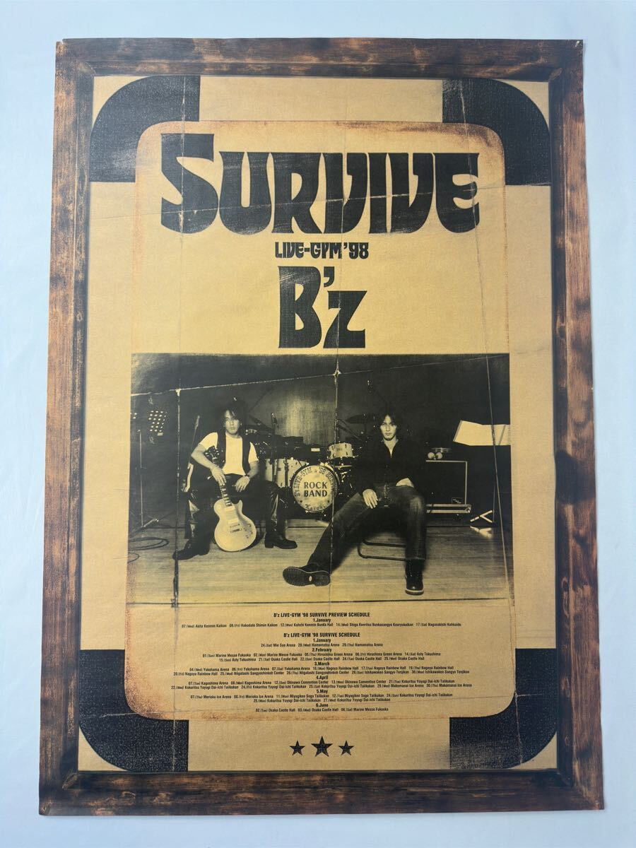 新品】B'z 『 LIVE - GYM '98 ・ SURVIVE 』◇告知 ポスター 51.5×73cm