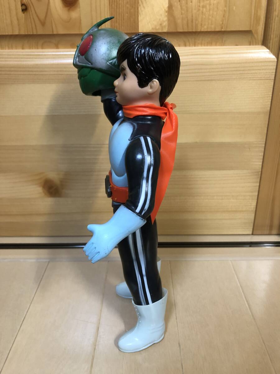 ポピー 仮面ライダー新1号 ソフビ ブリキベルト 2本線 当時物 ポピー 仮面ライダー新1号 ソフビ ブリキベルト 2本線 当時物
