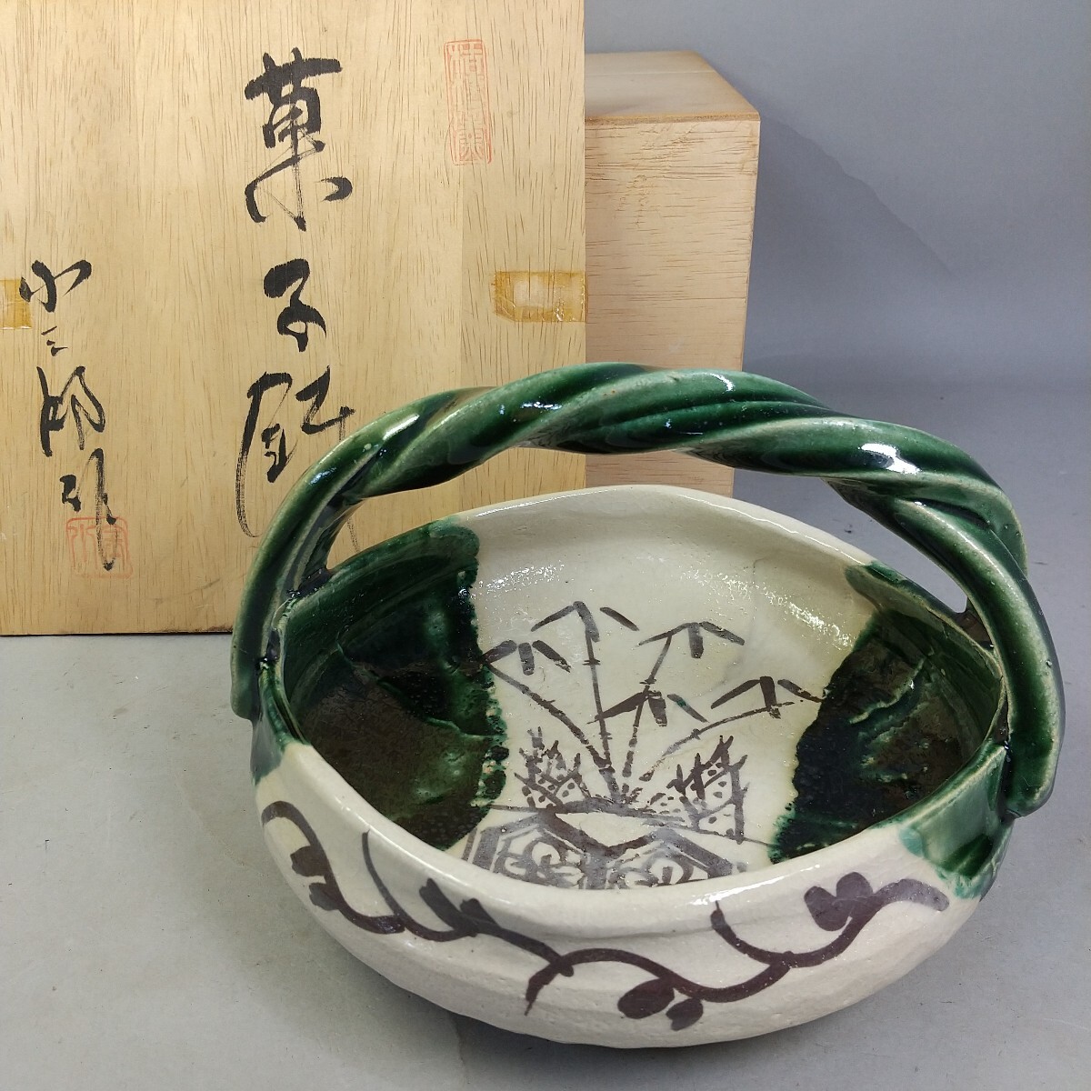 未使用　美濃古窯　桔梗屋窯　５代目　小三郎　大皿　飾り皿 美濃古窯 桔梗屋窯 大皿 飾り皿 五代目小三郎作 - メルカリ