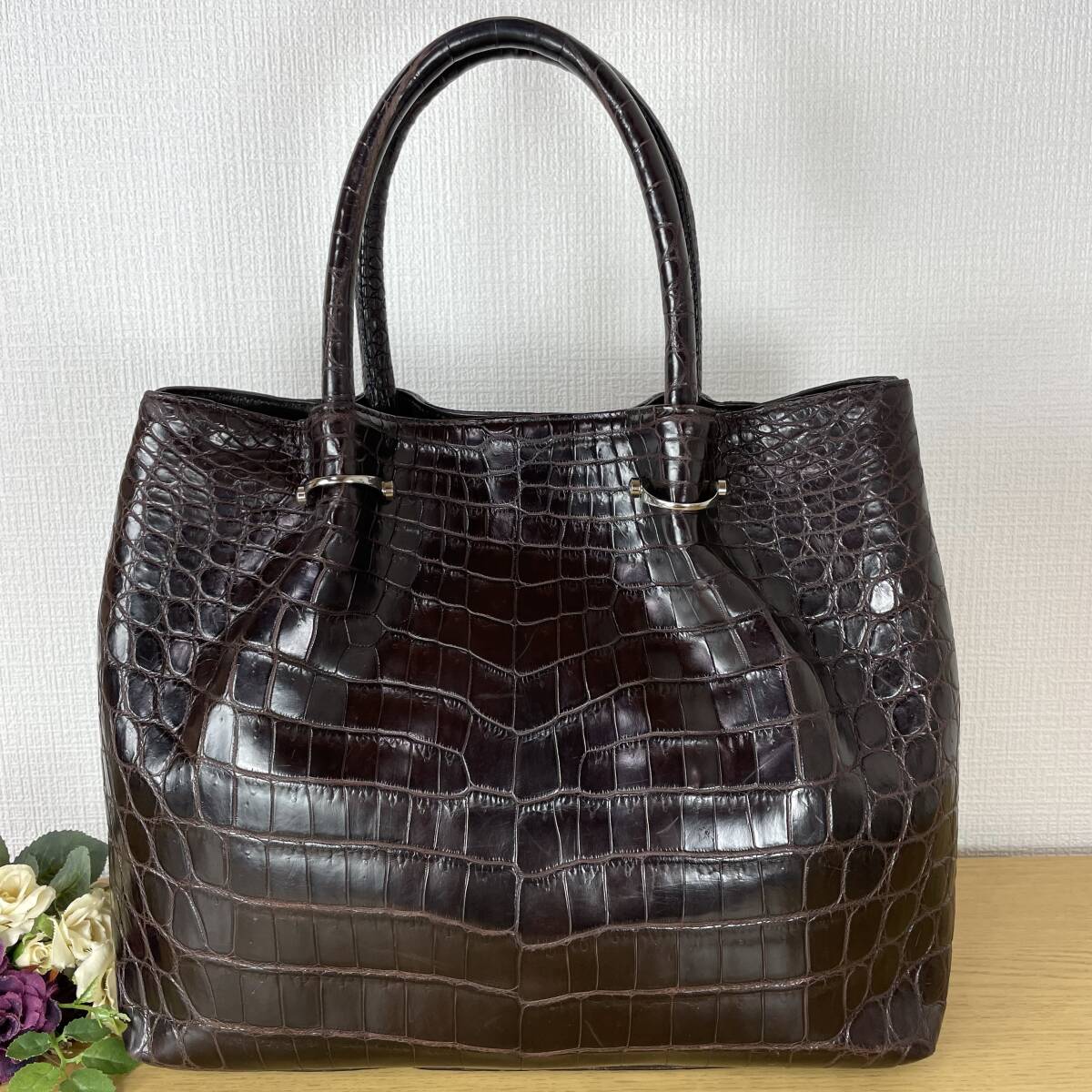 本革クロコダイル 鰐革 無双 マネークリップ グレー JRA認定証 楽天