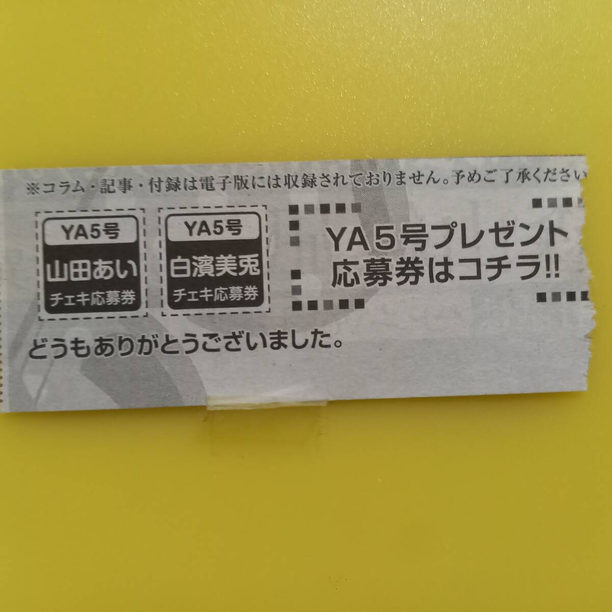 未使用】白濱美兎☆直筆サイン入りチェキ 応募券