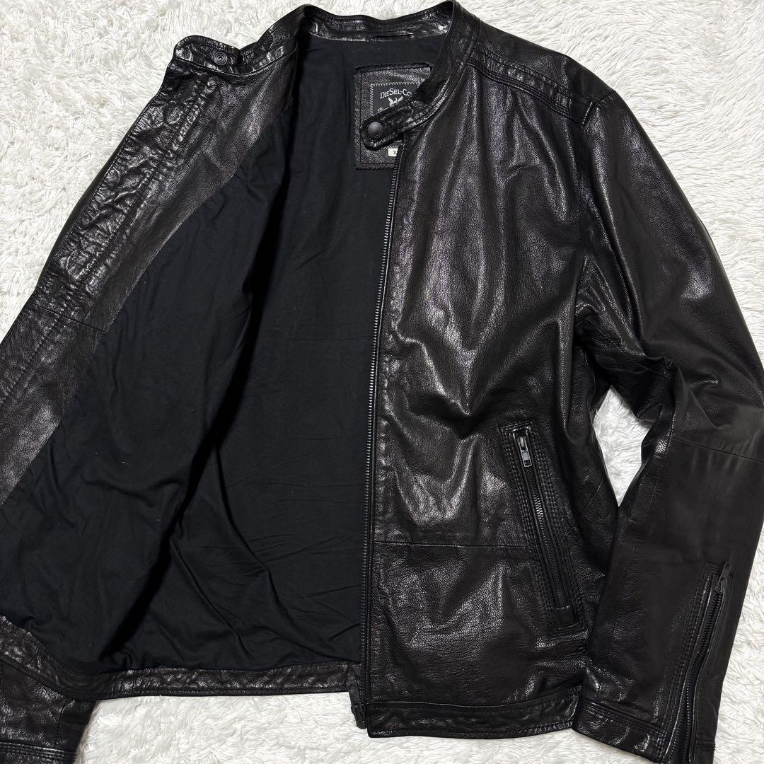 ディーゼル　diesel シングルライダース　ラムレザー　ブレイブマン　サイズM ディーゼルdiesel シングルライダースラムレザーブレイブマンサイズM