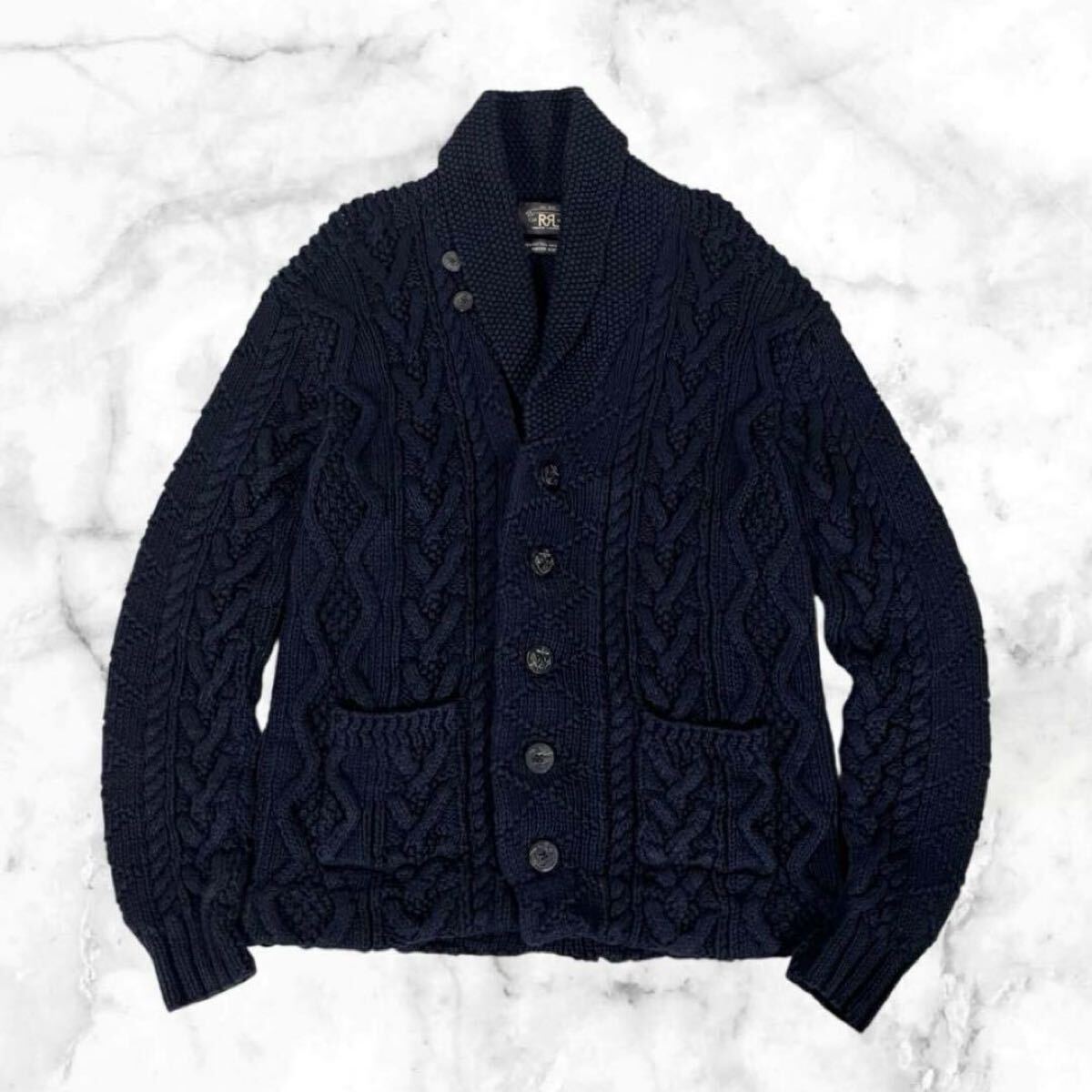 ☆稀少!☆ RRL ベッカム着 ショールカラー カーディガン M