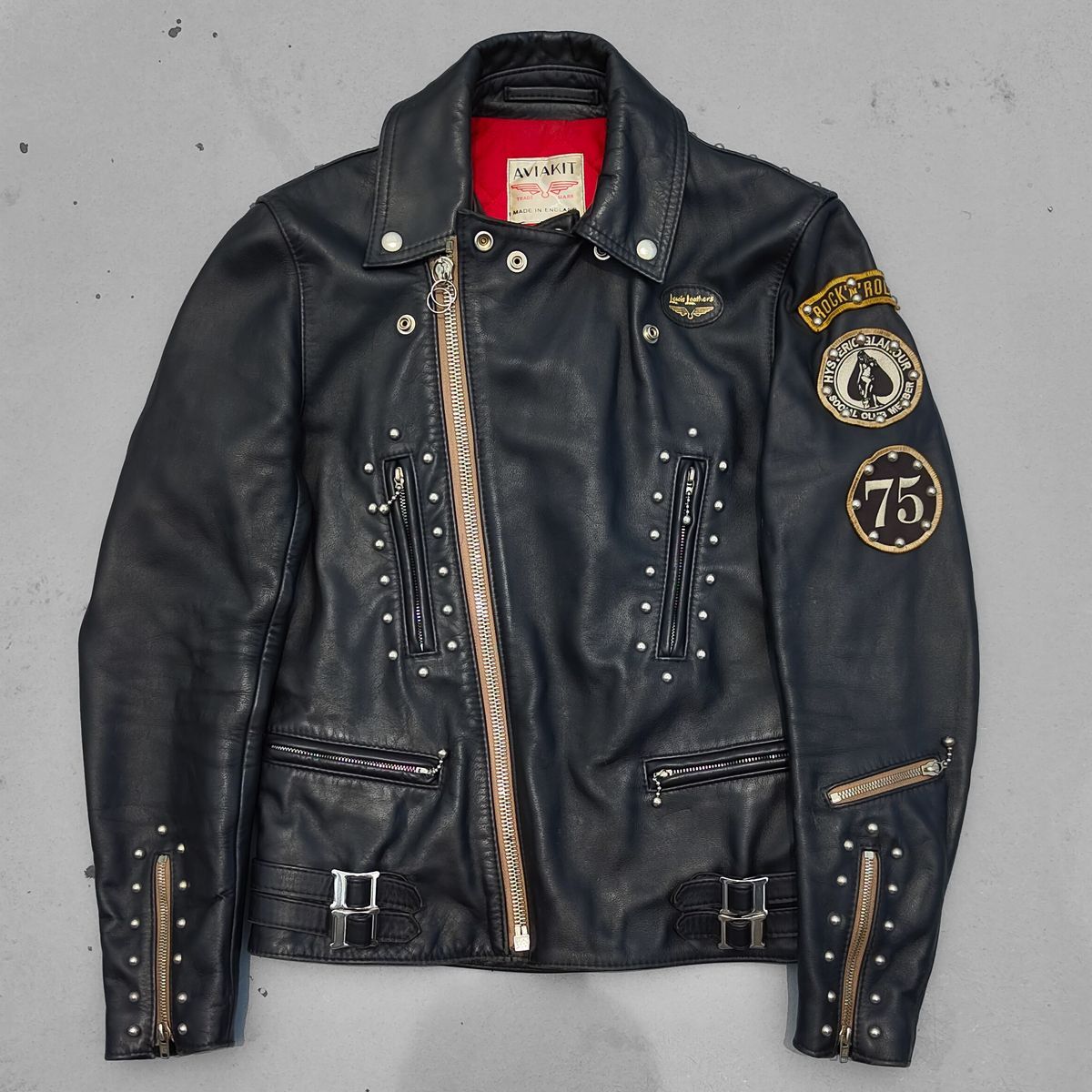 極上革質 70年代 ルイスレザー ヴィンテージ ライトニング 超