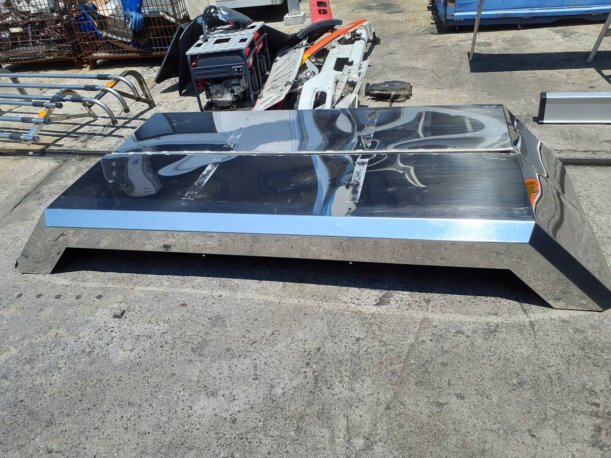 新品 未使用品 ★フルハーフ製 ステンレス 鏡面 くの字 リアフェンダー 4枚セット 大型 中低床 高床用 ★