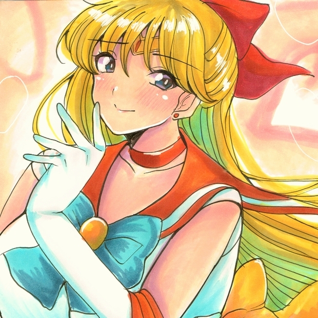 A4 / 愛野美奈子 / セーラーヴィーナス / 同人手描きイラスト / 水彩紙
