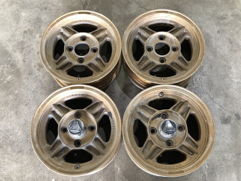 【B44】アルミックス ALMEX 13×5J 114.3×4 オフセット:27 ハブ径:約68 4本セット