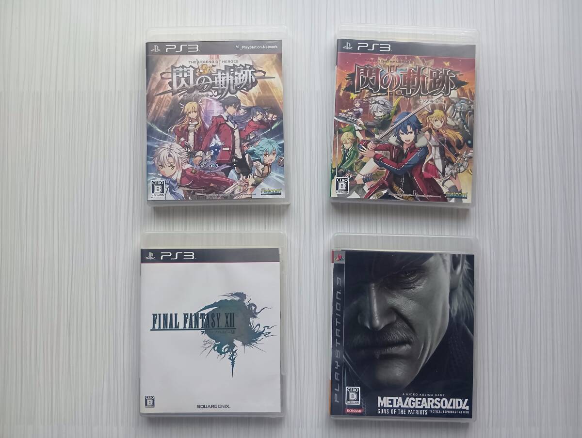 ps3　4本セット　　英雄伝説 閃の軌跡　　閃の軌跡2　　　ファイナルファンタジー13　　メタルギアソリッド4の1番目の画像