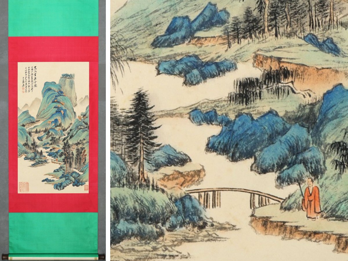 B693】模写 徐？中国書法 掛け軸 書 肉筆 紙本 掛軸 中国書 時代物 中国古