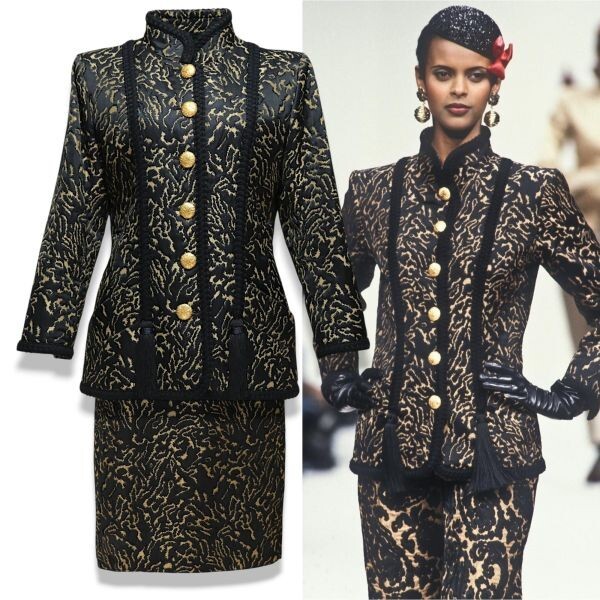 中古】SAINT LAURENT PARIS サンローラン パリ 音符 総柄 シャツ 16FW