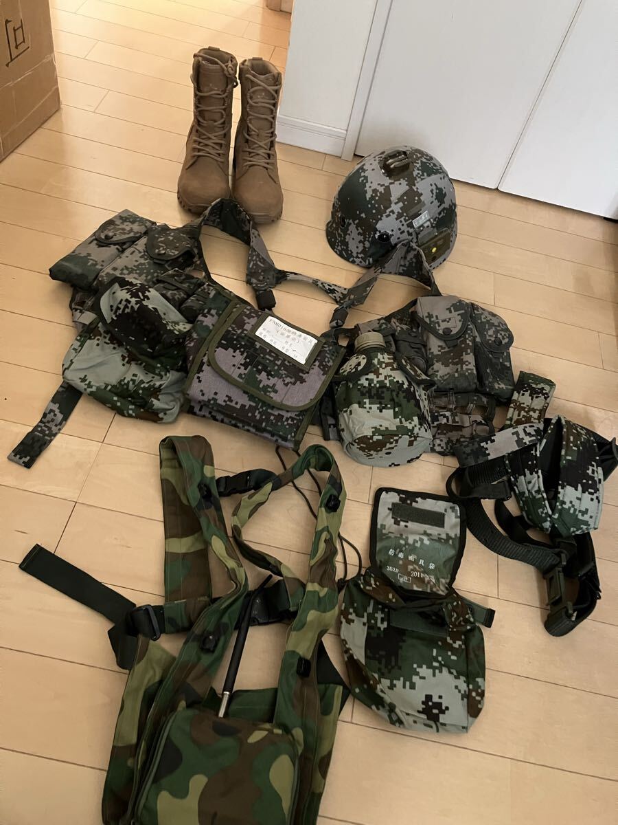 空自迷彩　ポーチ　サスペンダー　装備一式　レプリカ品 空自迷彩 ポーチ サスペンダー 装備一式 レプリカ品 空自迷彩 ポーチ