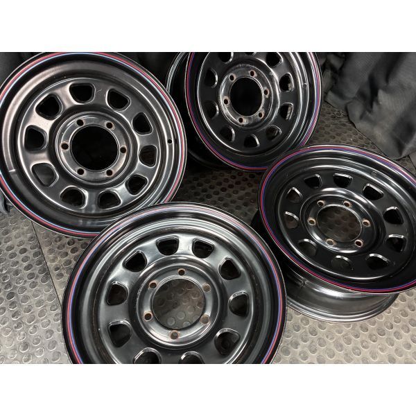 中古】AWC DAYTONA☆デイトナ メッキスチールホイール 7J +19 114.3 5H