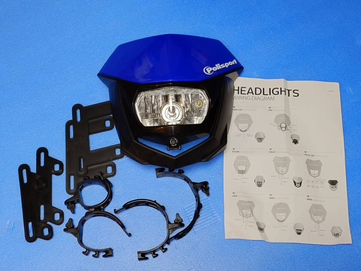 新品】Polisport ポリスポーツ LMX ヘッドライト レンズ無し オフ 
