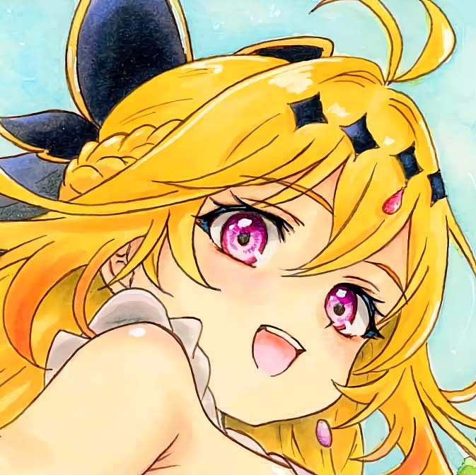 m*可様 ✴︎オベロン✴︎ 手描き　イラスト　色紙　アナログ 手描き】イラスト色紙【アナログ】 | SKIMA（スキマ）