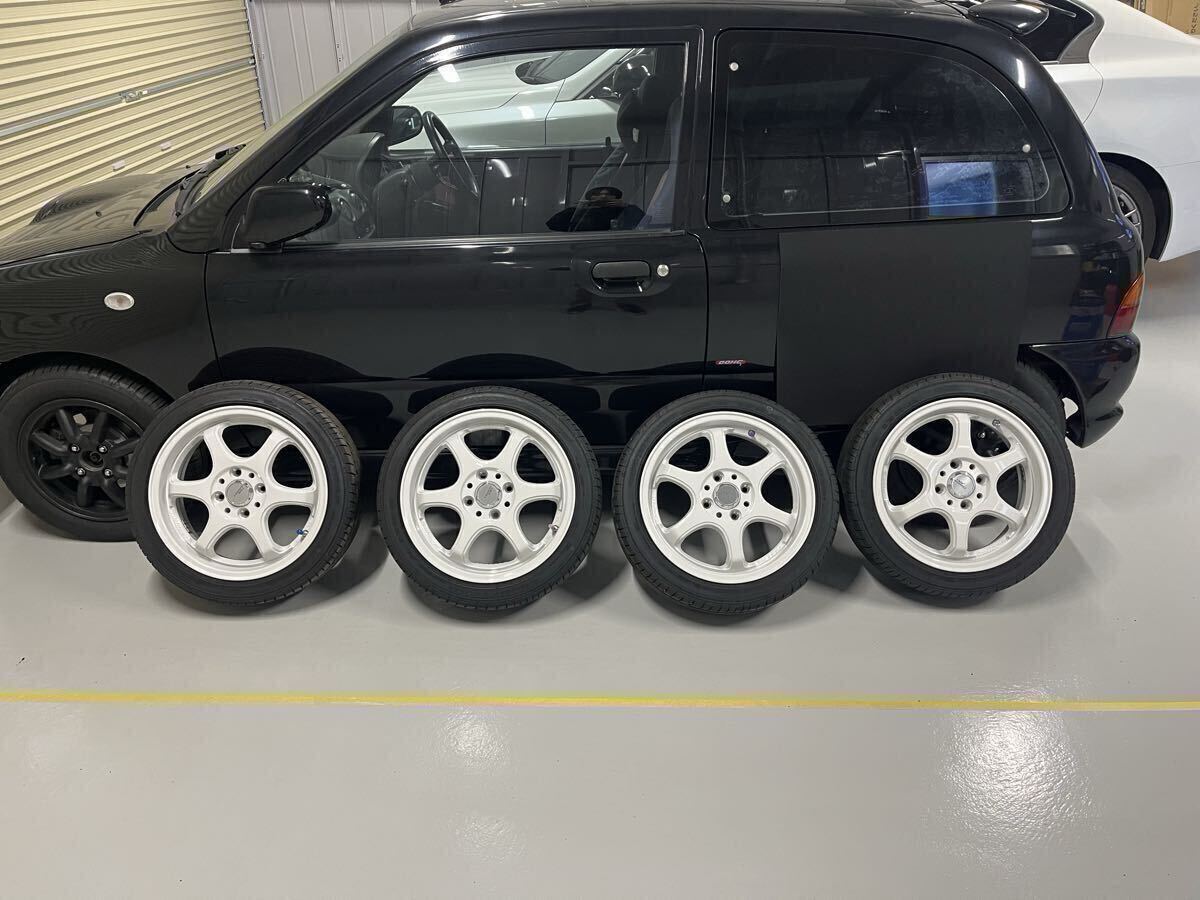 5ZIGEN プロレーサー FN01R-Cα 15インチ 6J +38 PCD100 4H タイヤ付き2