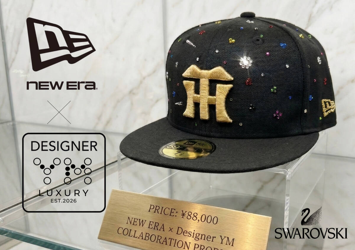 未使用】【New Era×designer YM】定価88,000円◇総スワロフスキー製 