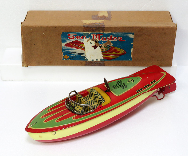 中古】☆1950年代 日本製 ☆ 飛行機 & 電車まわり ☆ ブリキ 玩具
